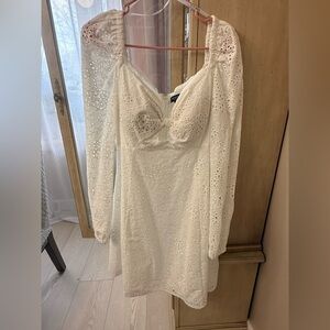 Guess Long Sleeve Eyelet Dress